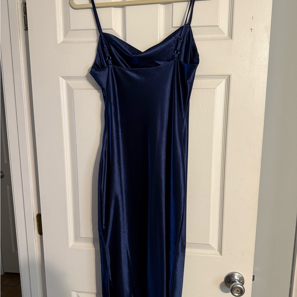 Amazon Blue Midi Dress Elegant Design
